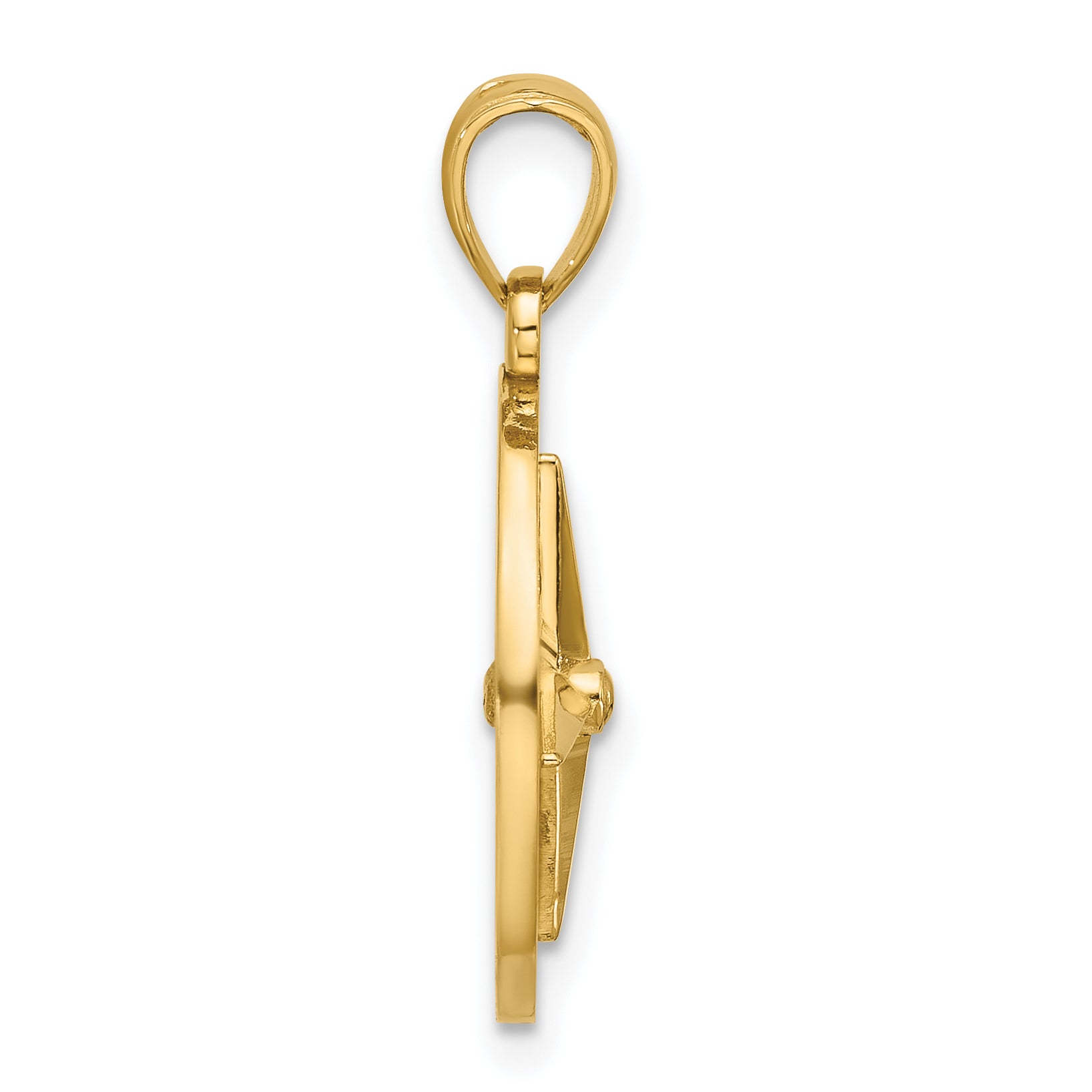 10K Nautical Compass Charm Secondary image