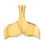 10K 3-D Polished Whale Tail Charm