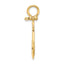 10K None 3-D Polished Anchor with Shackle Bail Charm - view 2