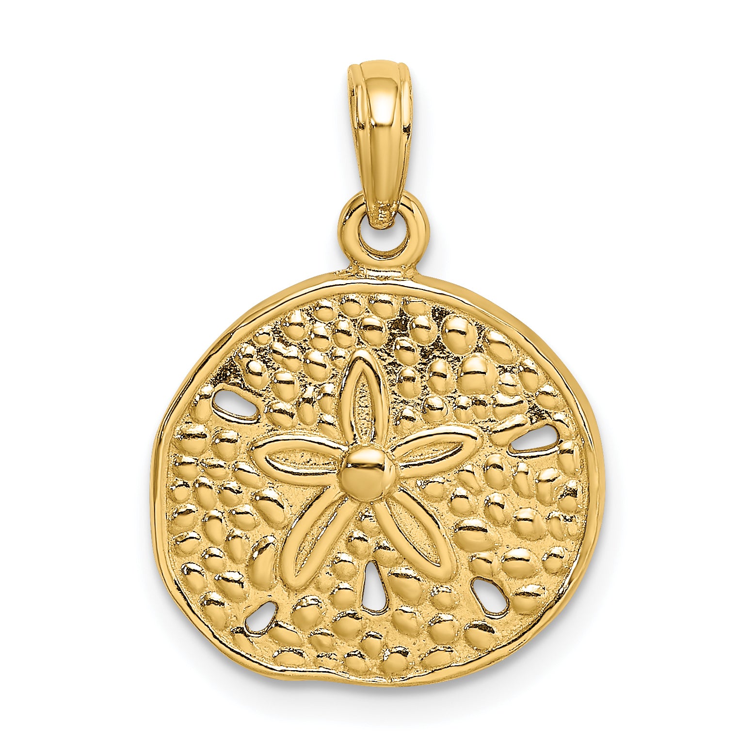 10K 2-D Cut-Out Sand Dollar Charm Main image