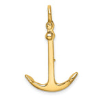 10K 3-D Polished Anchor 2 Piece and Moveable Charm