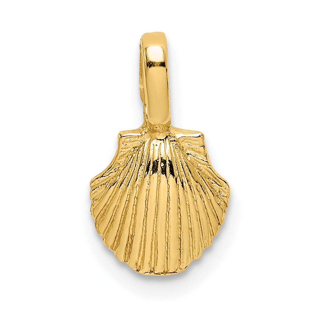 10K Mini Scallop Shell Charm Main image