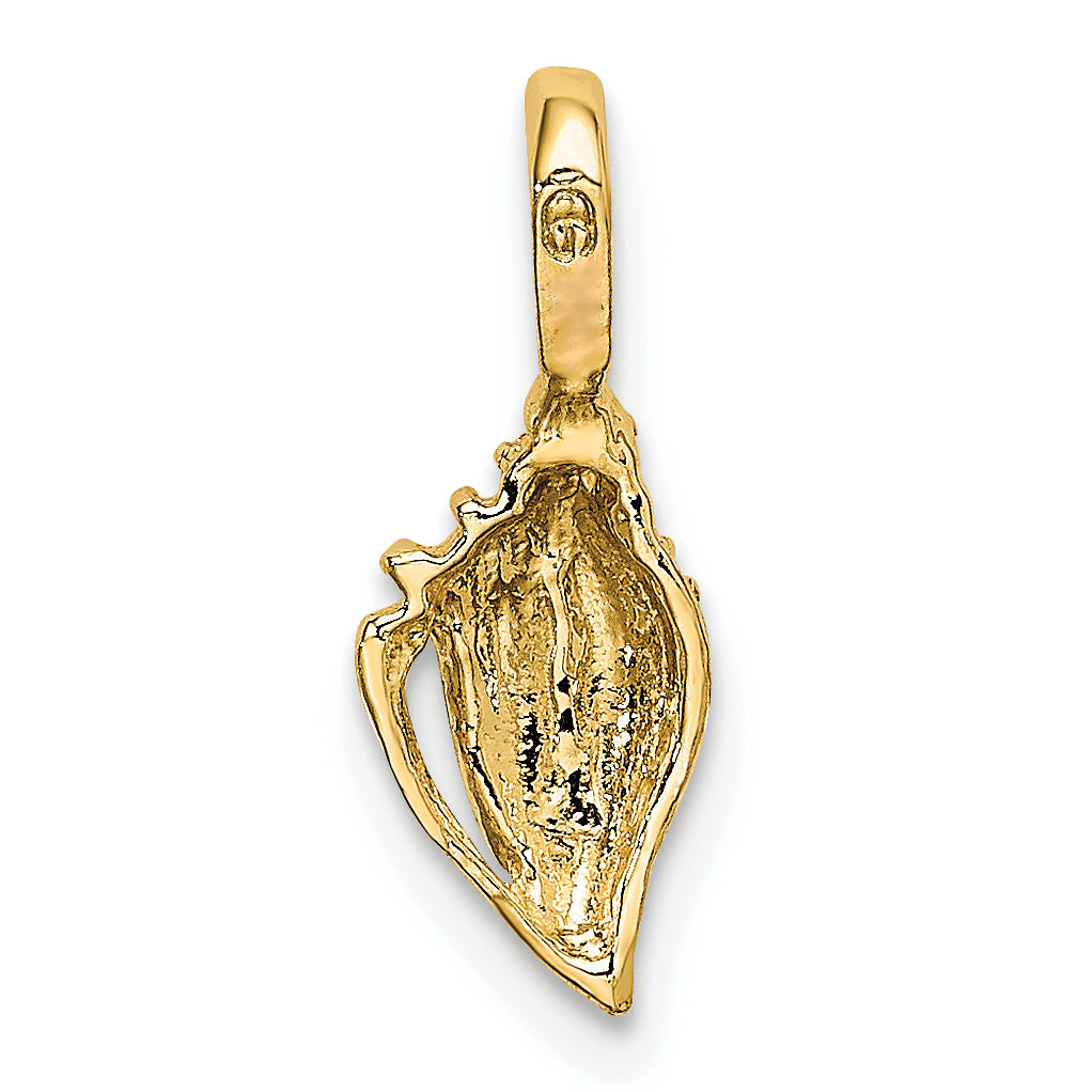 10K Mini Conch Shell Charm
