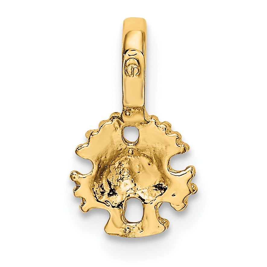 10K Mini Sand Dollar w/ Fixed Bail Charm