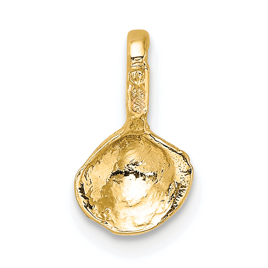 10K Mini Clam Shell Charm