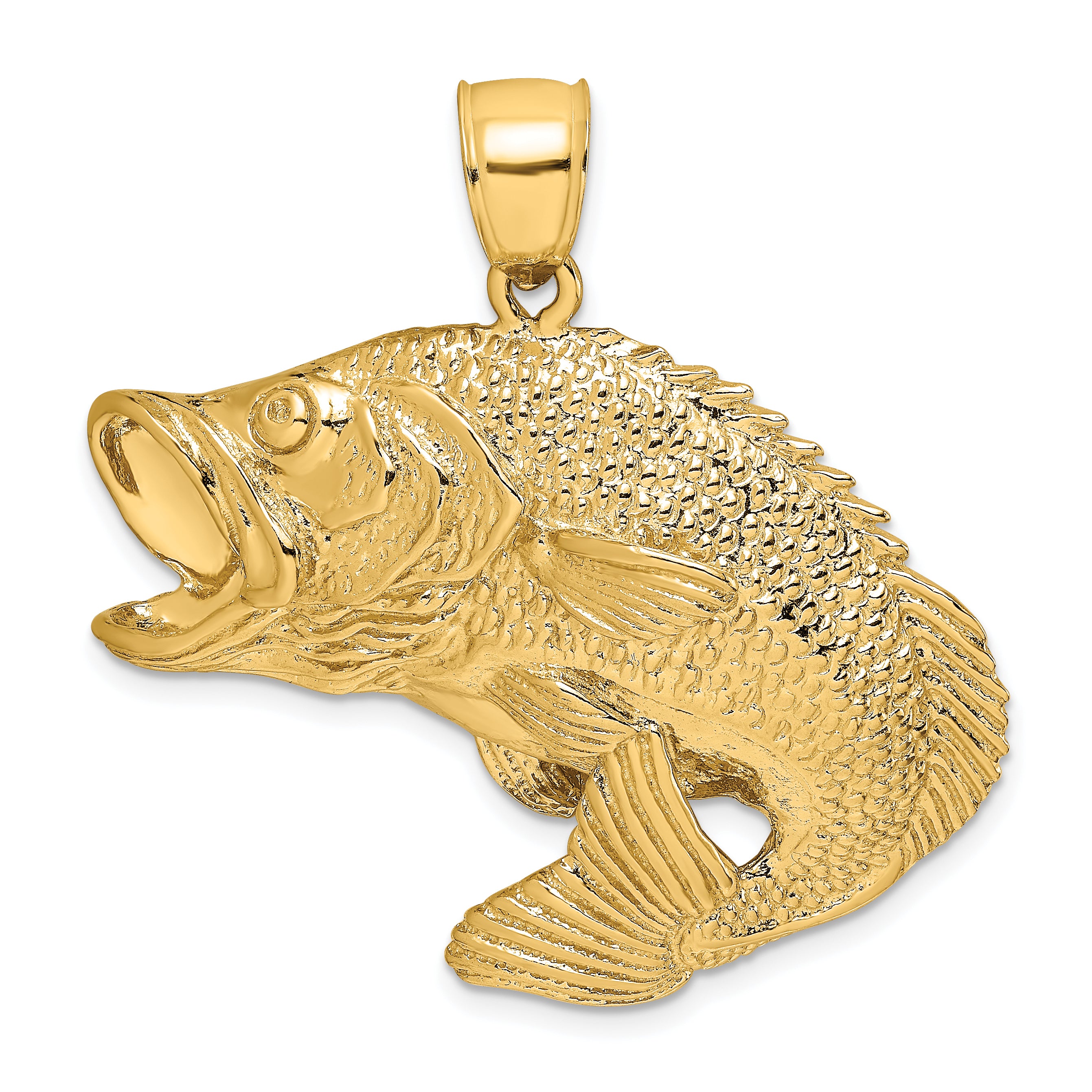 10K 2-D Bass Fish Jumping Charm Main image