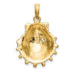 10K Lions Paw Shell Charm