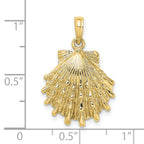 10K Lions Paw Shell Charm