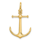 10K 3-D Anchor w/ Shackle Bail Charm