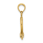 10K None 3-D Small Shackle Link Screw Charm - view 2