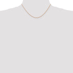 10K Rose Gold 0.7mm Rope Chain Necklace - view 4