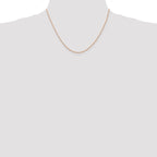 10K Rose Gold 0.7mm Rope Chain Necklace - view 4