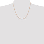 Rope Chain Necklace in 10K Rose Gold, 0.7mm, 16–24 Inch - Sophia Jewelers