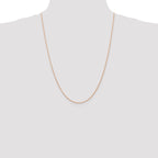 10K Rose Gold 0.7mm Rope Chain Necklace - view 4