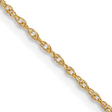 Rope Chain Necklace in 10K Yellow Gold, 0.7mm, 16–24 Inch