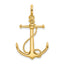10K None Large 3-D Anchor with Long T-Bar and Rope with Shackle Bail Pendant
