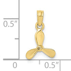 10K 3-D w/ 3 Blades Propeller Charm