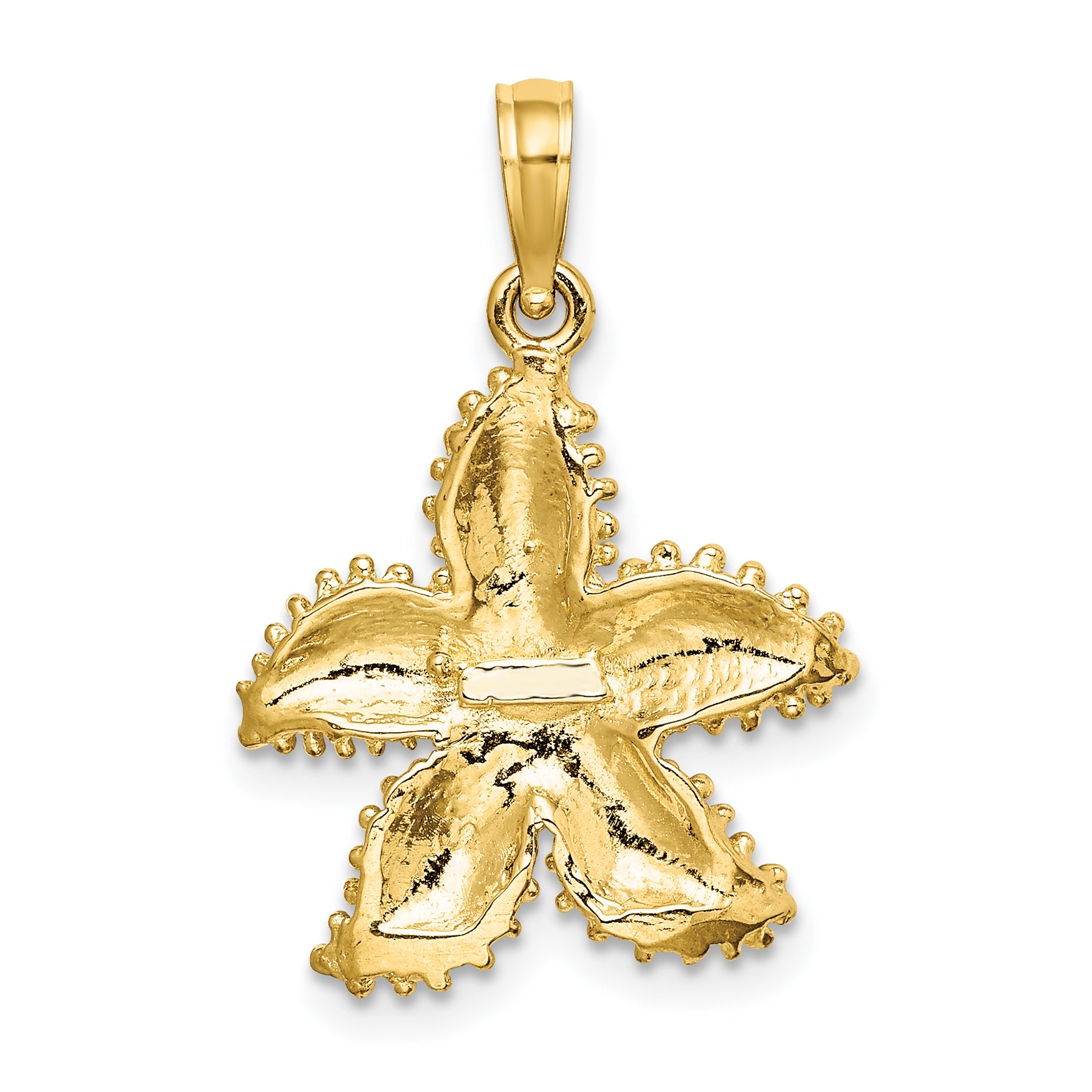 10K Beaded Starfish Charm