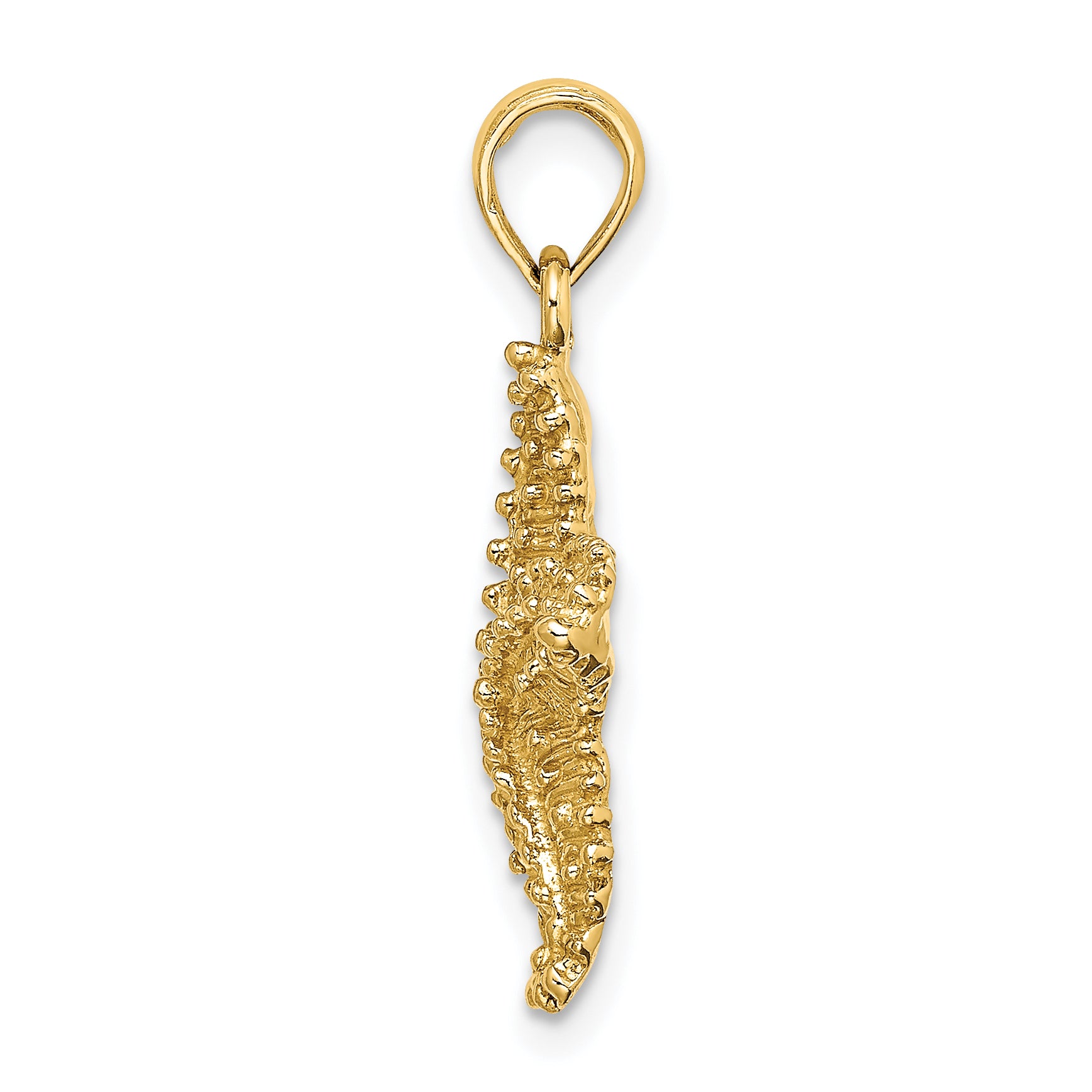 10K Starfish W/ Beaded Texture Charm Secondary image