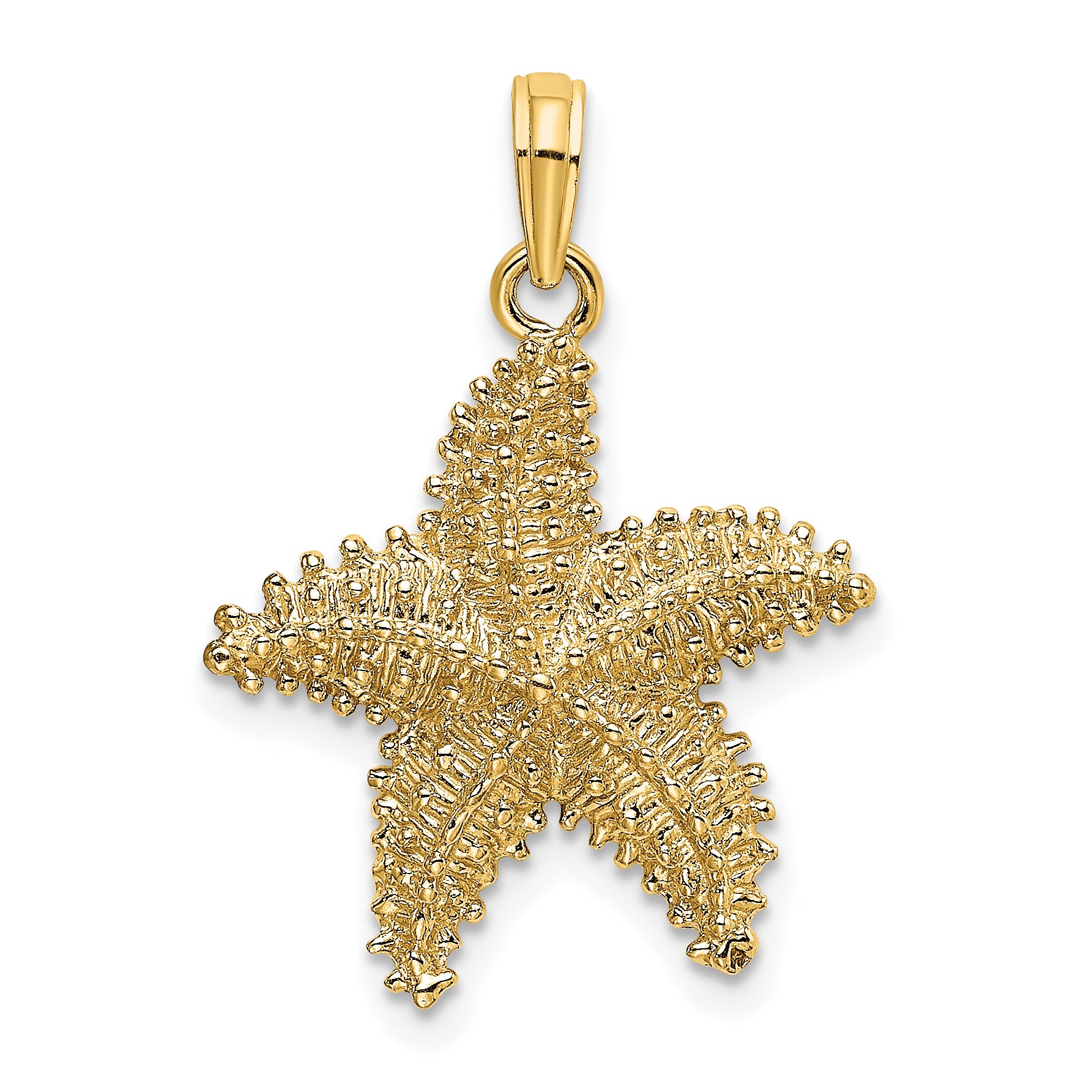 10K Starfish W/ Beaded Texture Charm Main image