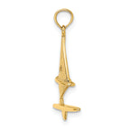 10K 3-D Textured Windsail Surfing Board Charm