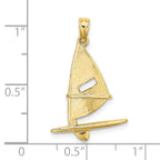 10K 3-D Textured Windsail Surfing Board Charm