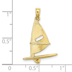 10K 3-D Textured Windsail Surfing Board Charm