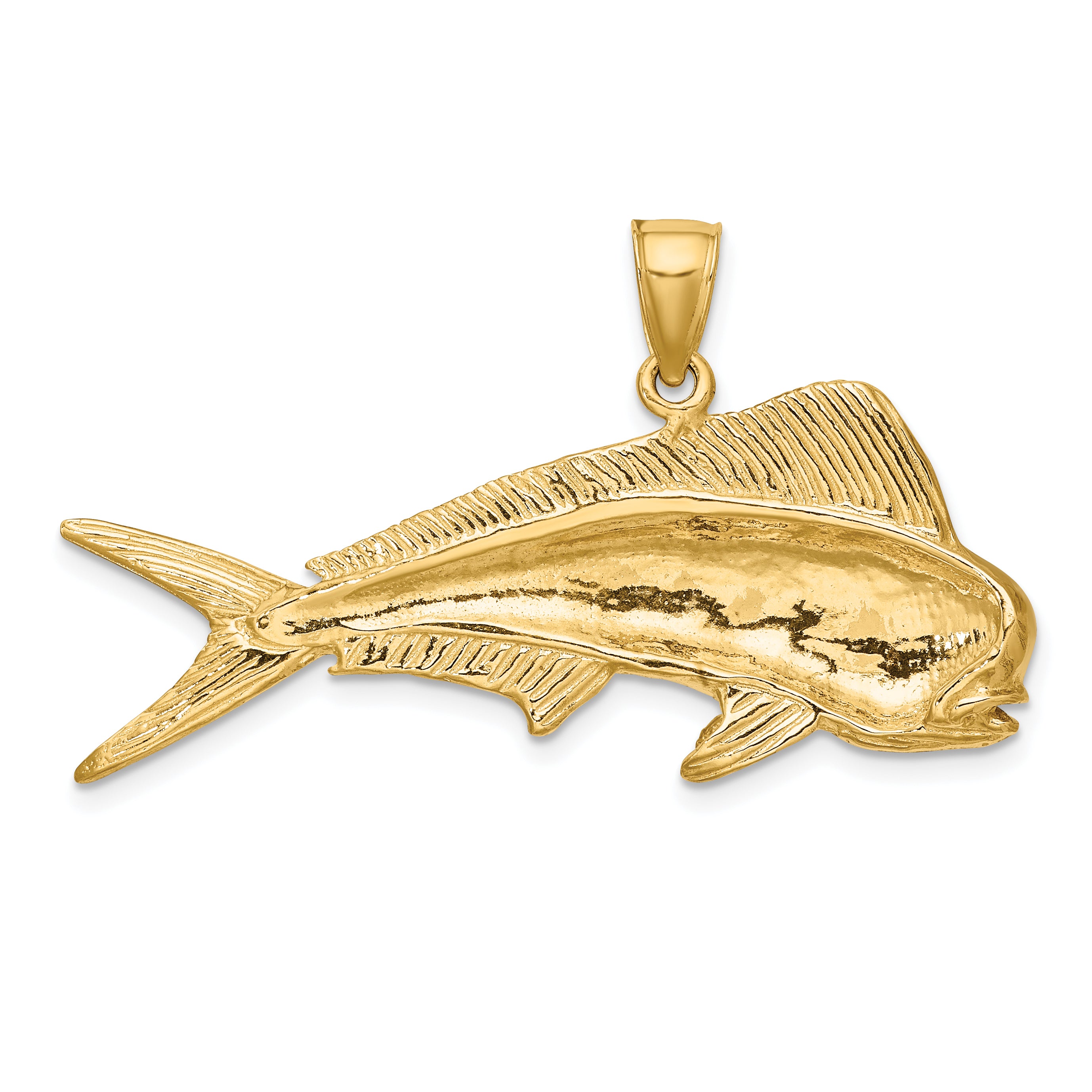 10K 2-D Male Dorado (Mahi-Mahi) Charm