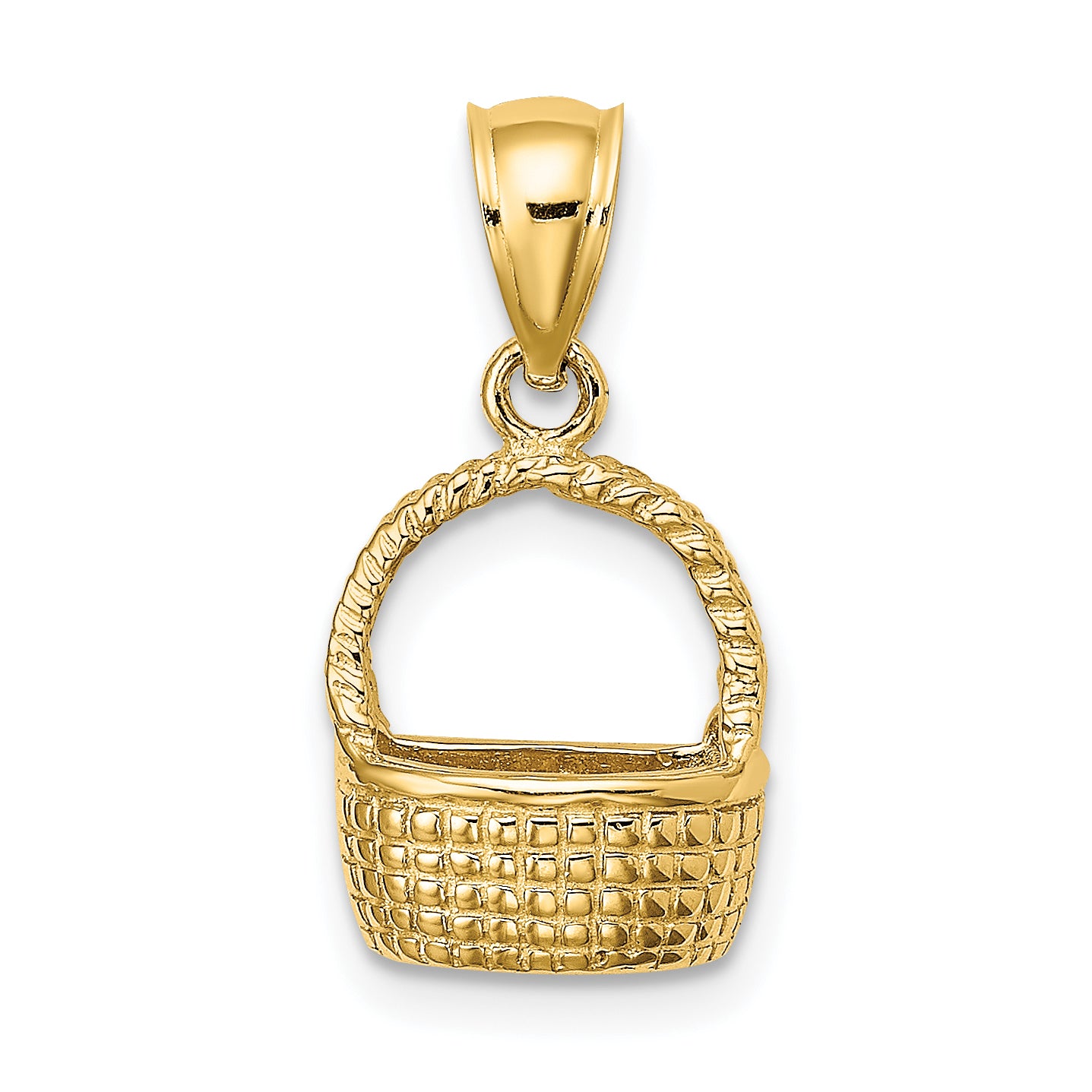 10K 2-D Flat Back Basket Charm Main image