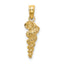 10K 3-D Mini Common Wentletrap Shell Charm