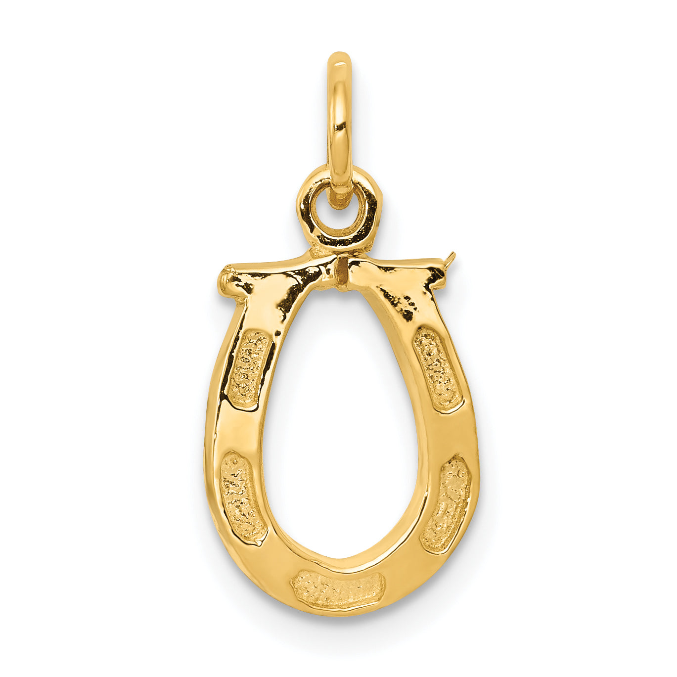 10k Solid Polished Horseshoe Charm Main image