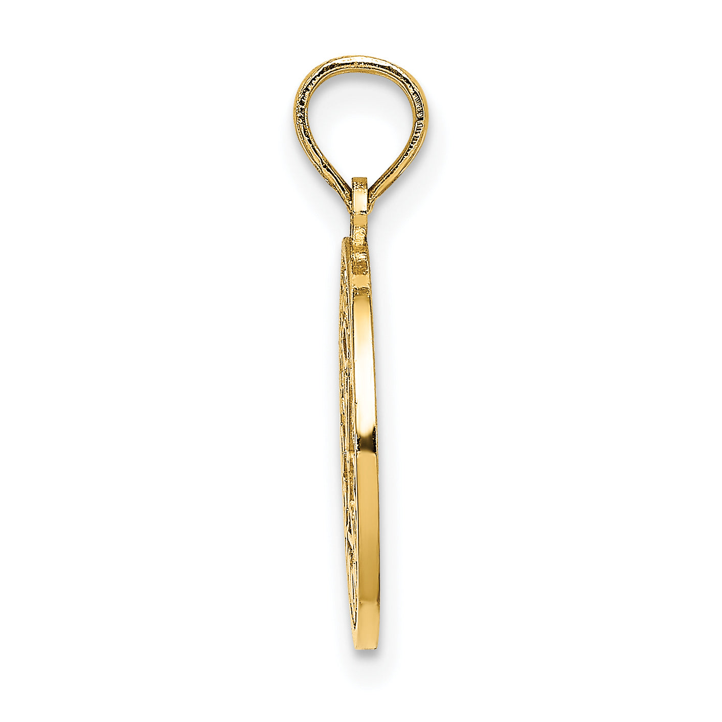 10K Textured Communion Cup on Round Disc Charm Secondary image