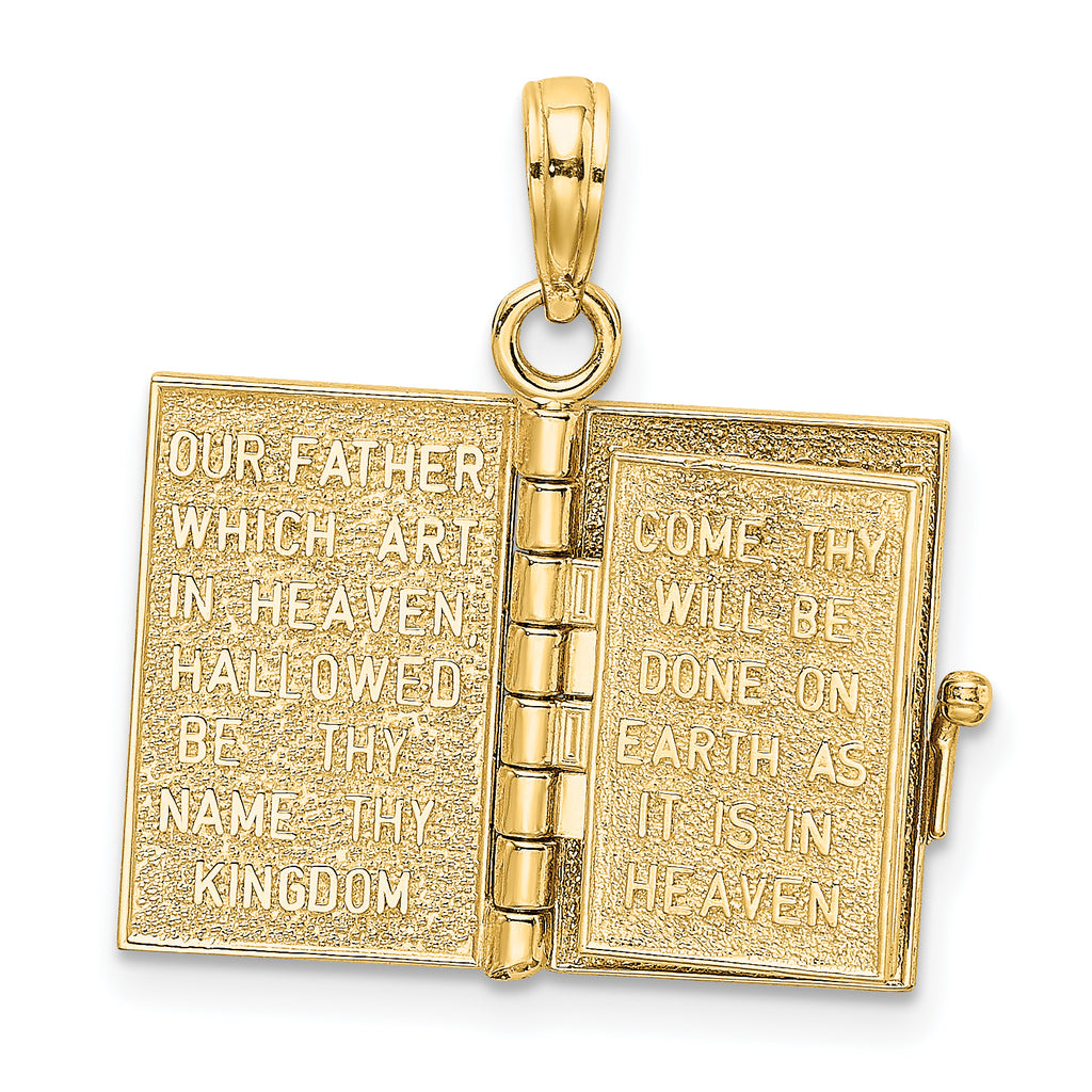 10K None 3-D Moveable Pages Holy Bible w/ Lords Prayer Charm - view 6