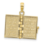 10K None 3-D Moveable Pages Holy Bible w/ Lords Prayer Charm - view 7
