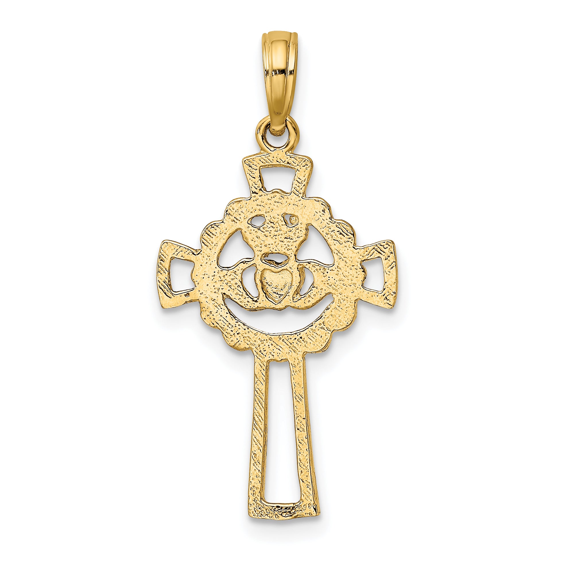 10K Claddagh Cross Charm