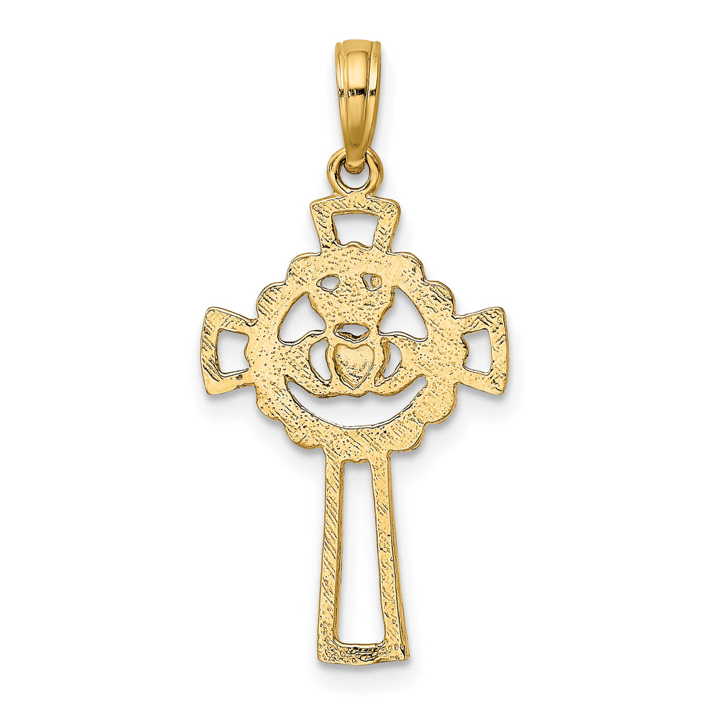 10K Claddagh Cross Charm