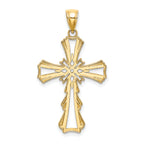 10K Cut-Out w/ Teardrop Sides Cross Charm