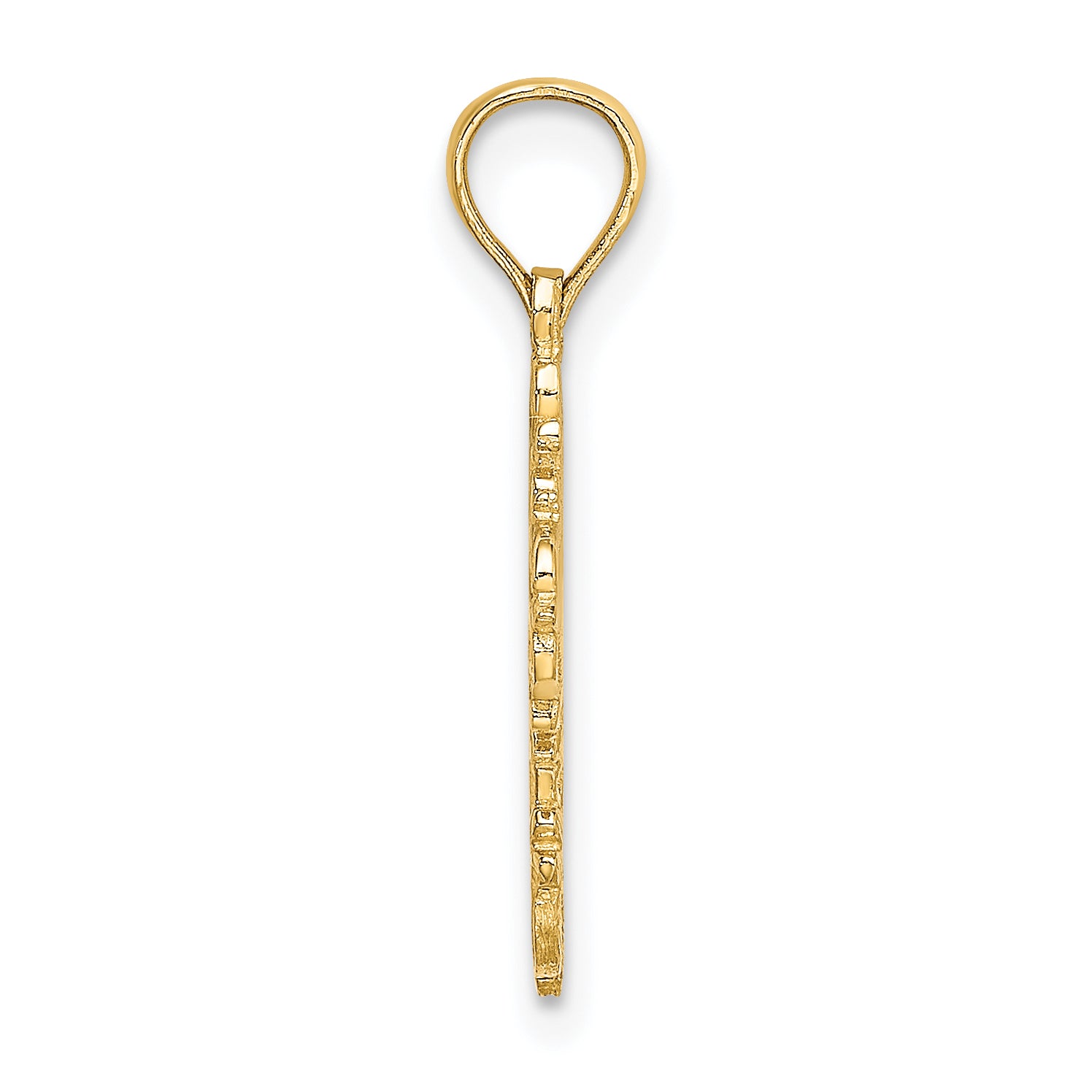 10K Cut-Out Delicate Cross Charm