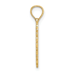 10K Cut-Out Delicate Cross Charm