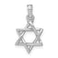 10K White Gold White Gold 3-D Polished Star Of David Charm