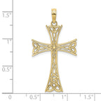 10K Polished Celtic Knot Cross Charm
