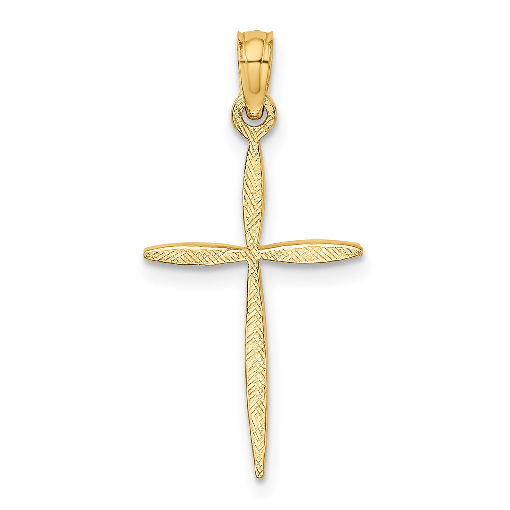 10K D/C with Tapered Ends Cross Charm