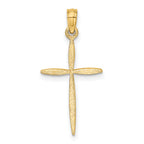 10K D/C with Tapered Ends Cross Charm