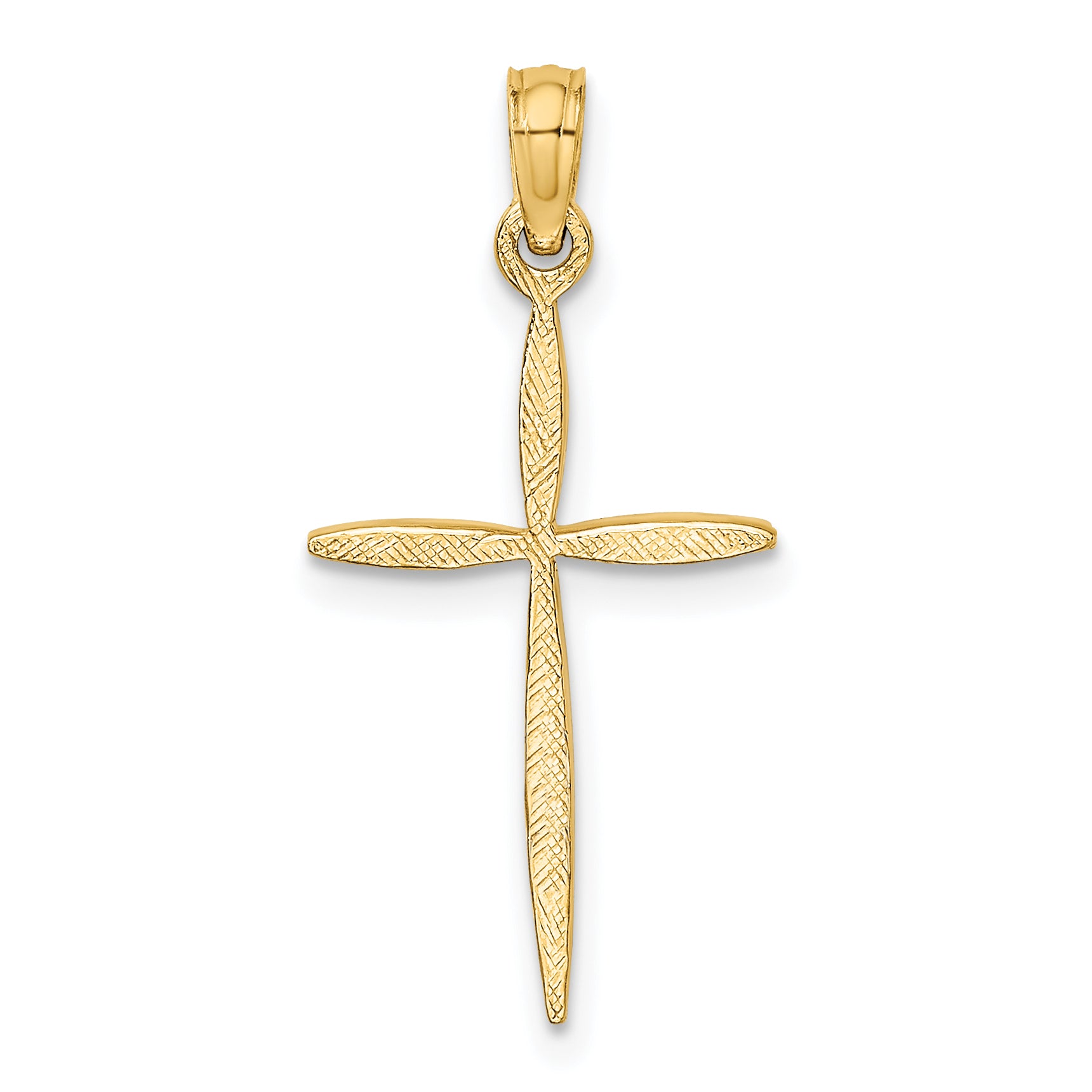10K D/C with Tapered Ends Cross Charm