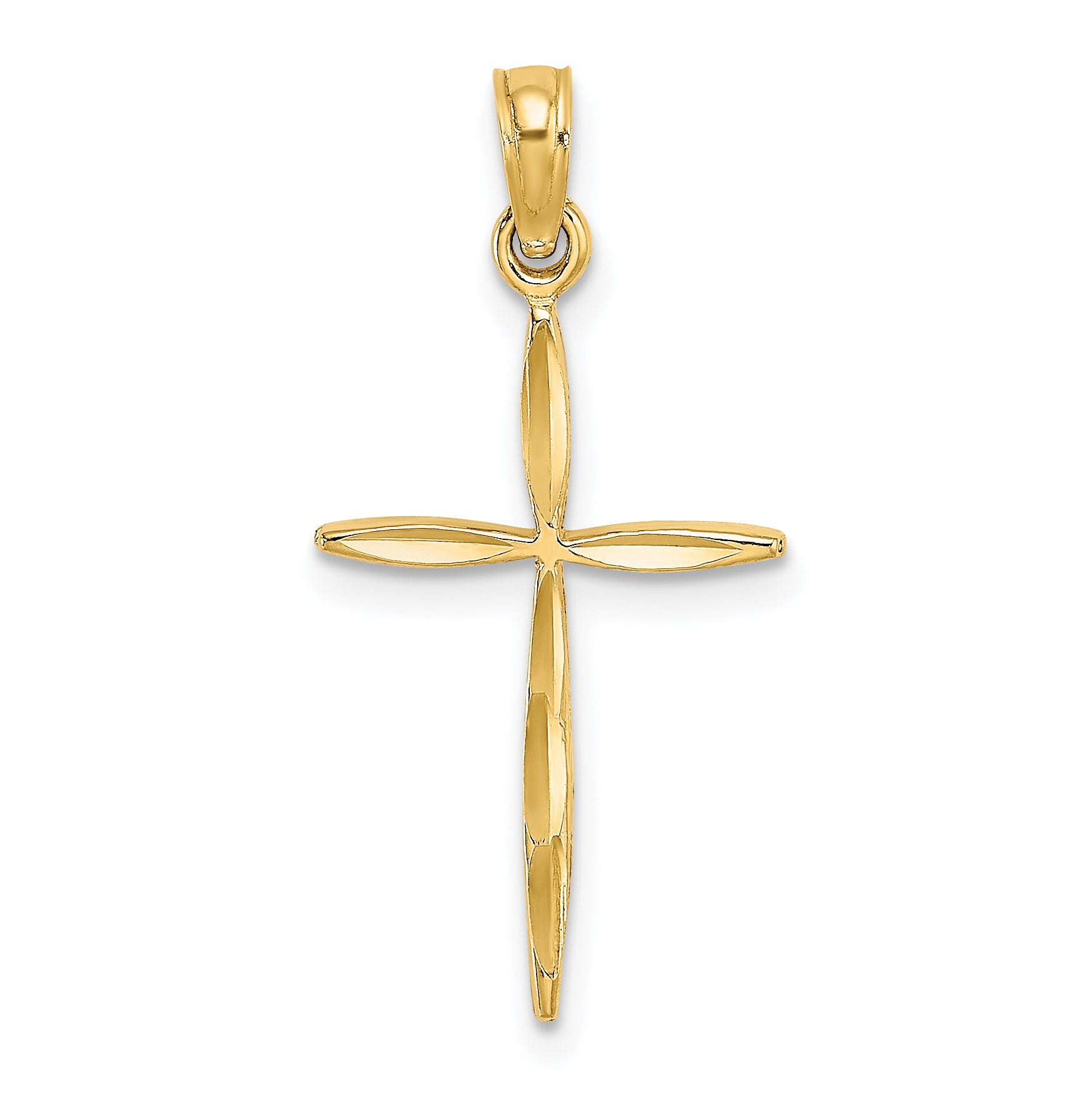 10K D/C with Tapered Ends Cross Charm Main image