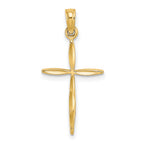 10K D/C with Tapered Ends Cross Charm