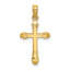 10K Polished Beveled Tips Cross Charm