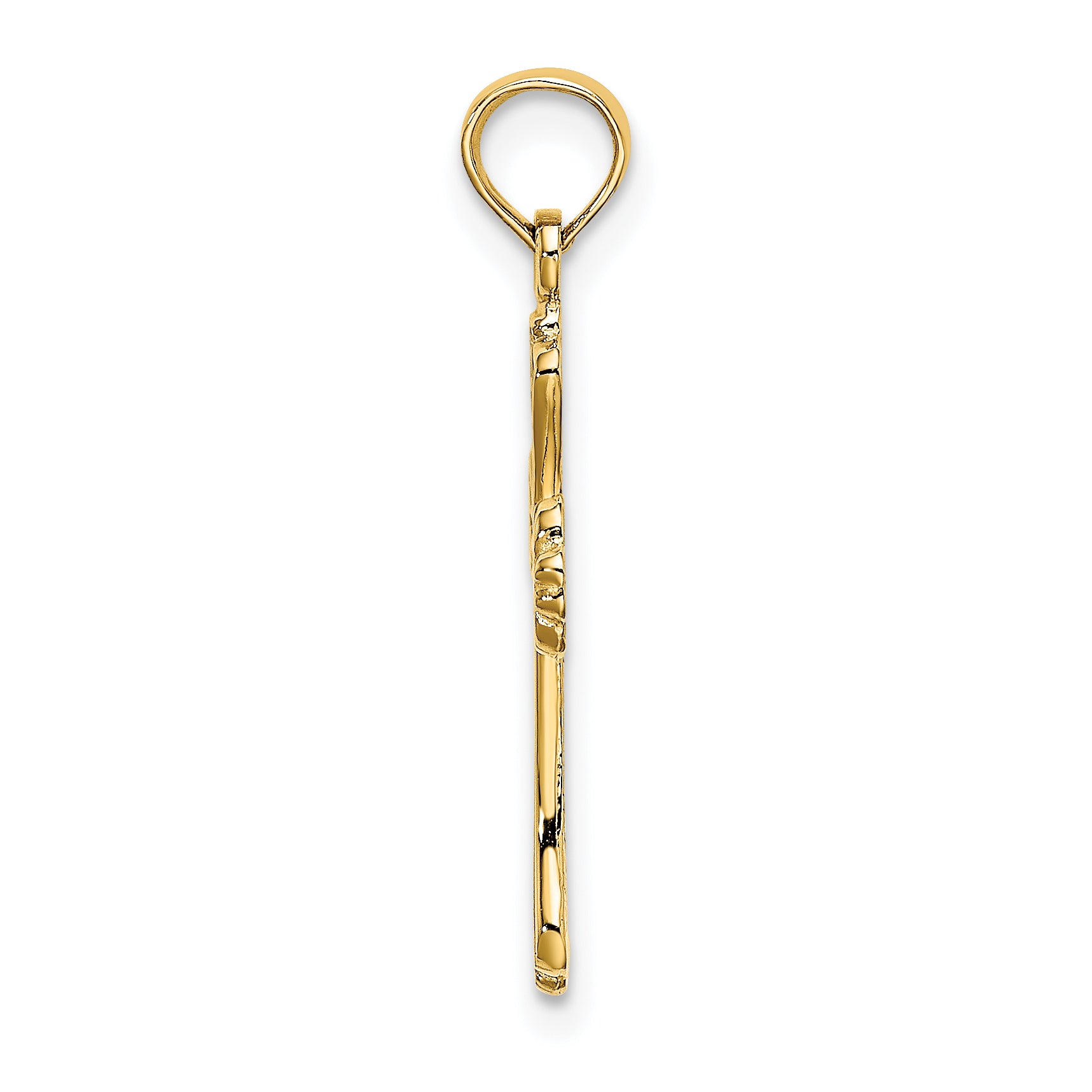 10K Polished Engraved Cross Charm Secondary image
