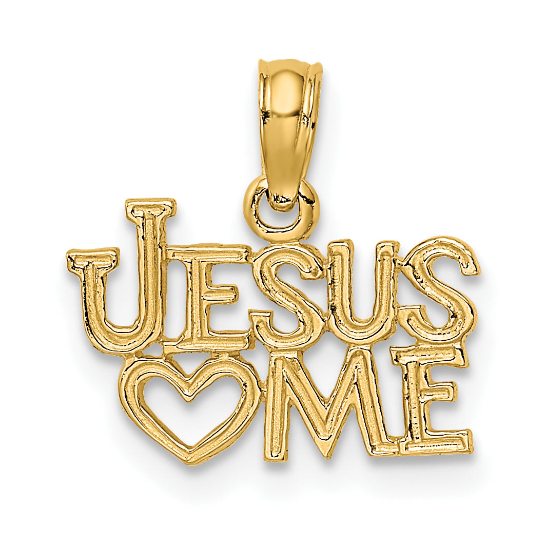 10K Polished / Engraved JESUS HEART ME Charm Main image