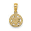 10K Engraved Star Of David Charm